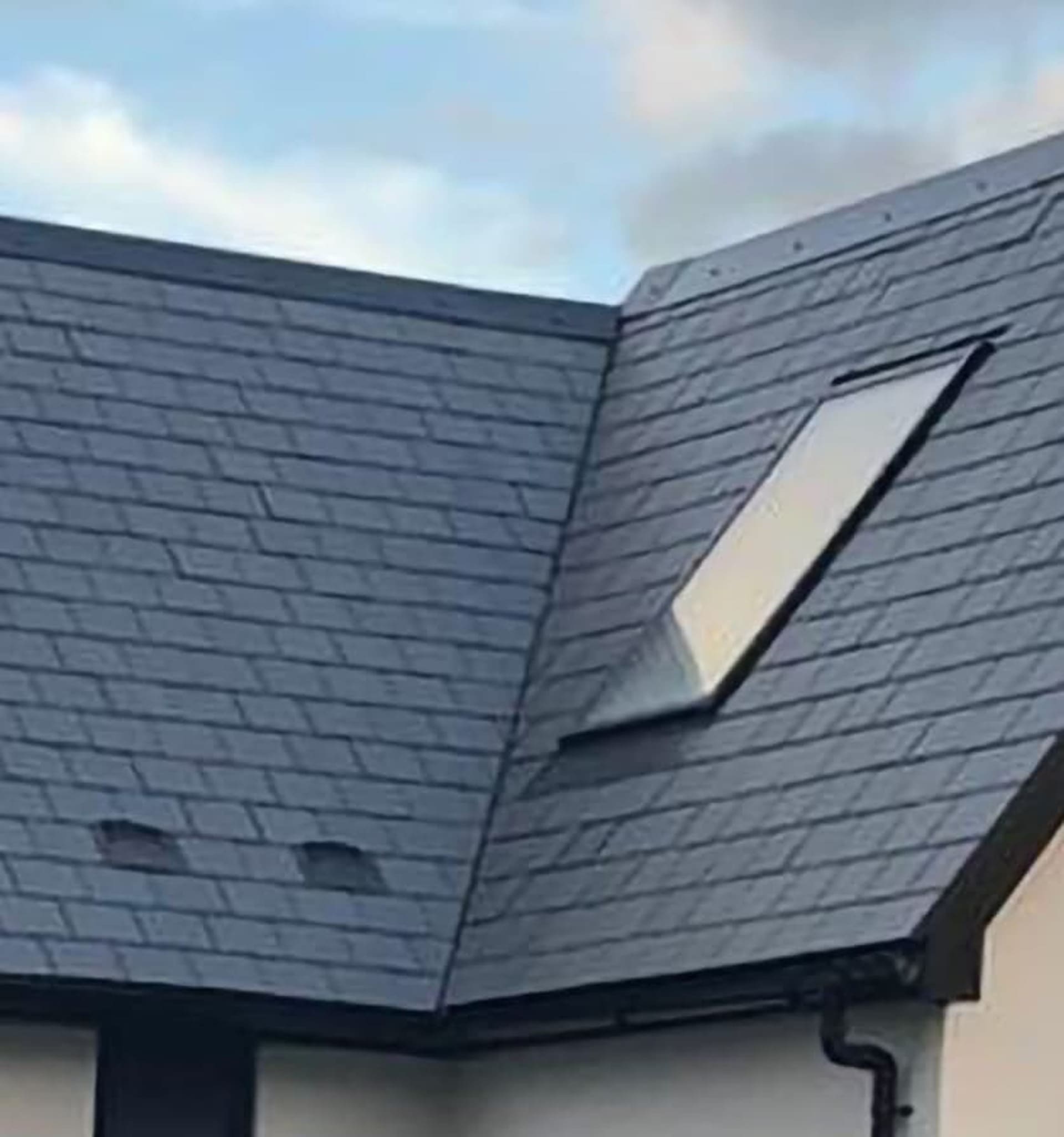 pitched shingle roof aluminum windows London